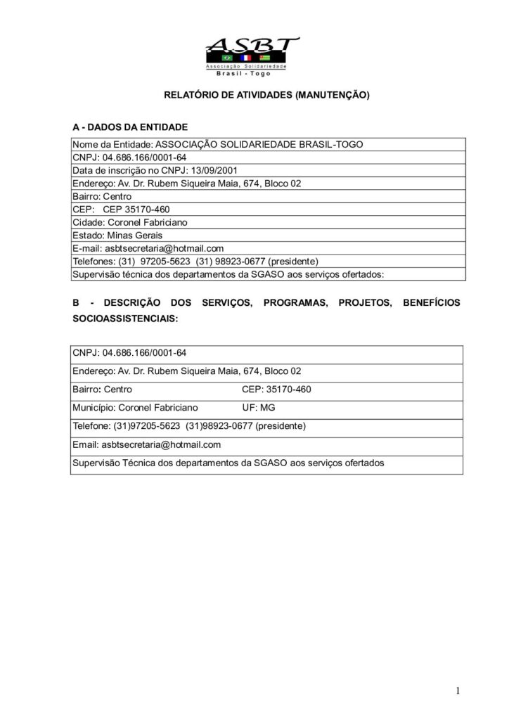 thumbnail of ASBT Relatório de Atividades 2022