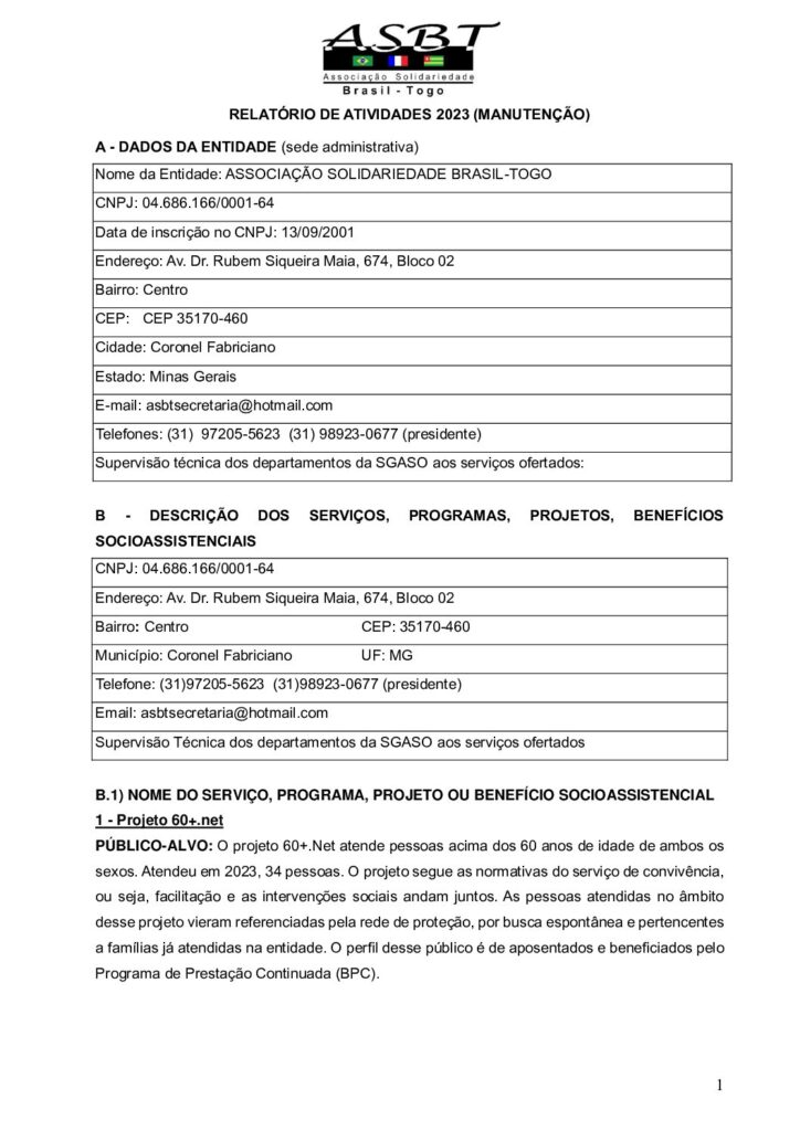 thumbnail of ASBT Relatório de Atividades 2023