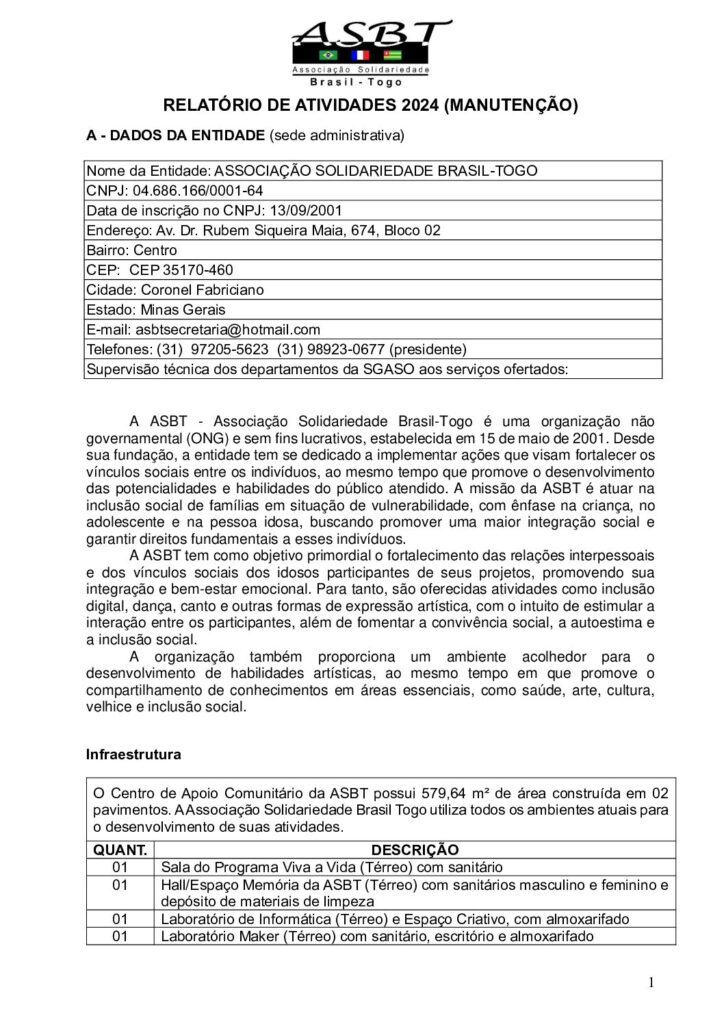 thumbnail of ASBT Relatório de Atividades 2024